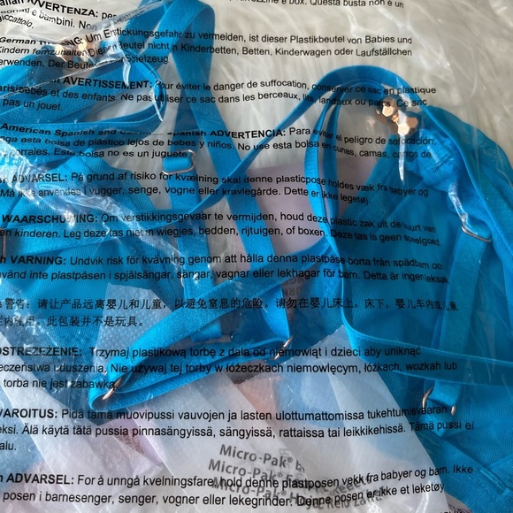 Savage X Fenty Wildflower Blue Strappy Bralette - Picture 7 of 11